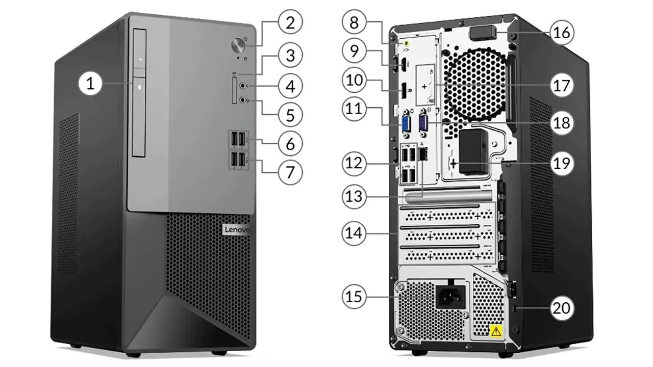 Lenovo V50T Desktop Intel Core i5 4GB RAM 1TB HDD - alternate view